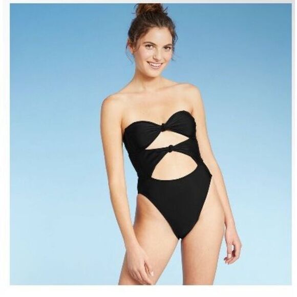 Juniors Knot-Front One Piece Swisuits - XhilarationT™ - Picture 1 of 2